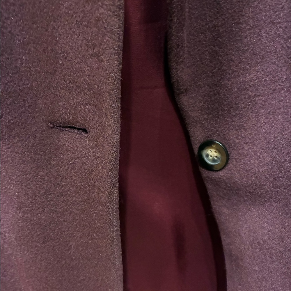 80’s Vintage Brooks Brothers Burgundy Coat 100% Camel Hair - Picture 3 of 15